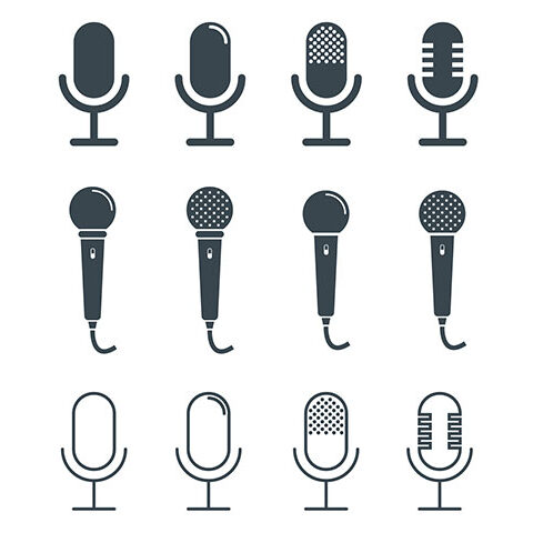مجموعه وکتور میکروفون کوچک