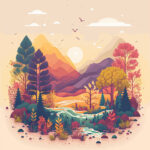 وکتور طبیعت پاییزی