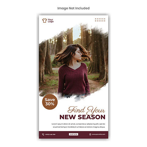 فایل لایه باز مجموعه استوری اینستاگرام مدل پناه