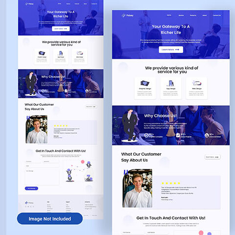 فایل لایه باز لندینگ پیج آموزشگاه