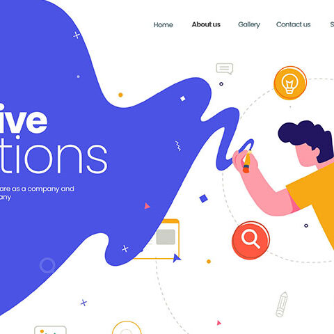 وکتور صفحه فرود اینترنتی