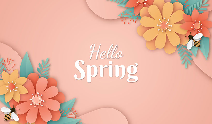 paper-style-spring-background وکتور فصل باران