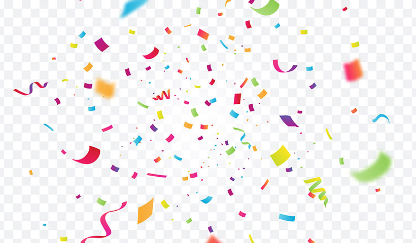 realistic-colorful-confetti-background وکتور فشفشه تولد