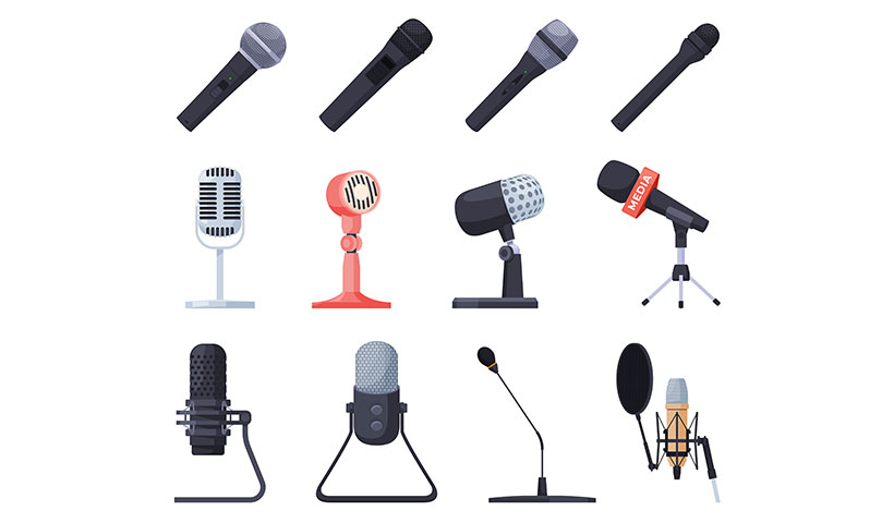 مجموعه وکتور میکروفون دستی