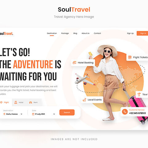 فایل لایه باز صفحه فرود مسافر