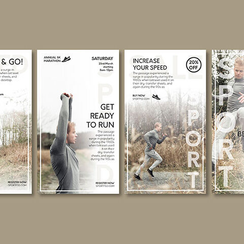 مجموعه وکتور استوری اینستاگرام مدل طبیعت