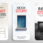 فایل لایه باز مجموعه استوری اینستاگرام مدل پنجره