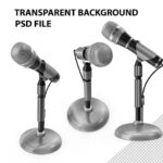 فایل لایه باز مجموعه میکروفون سیمی