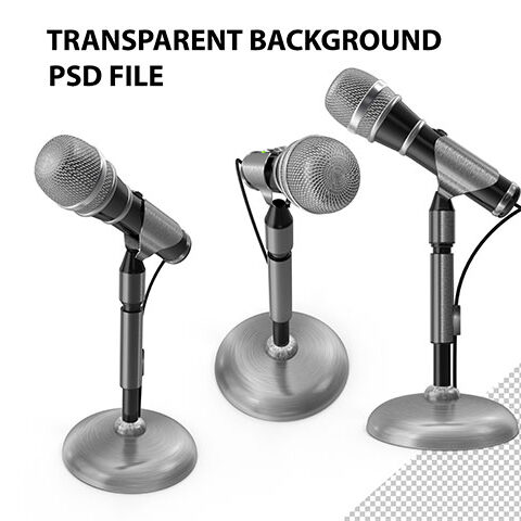 فایل لایه باز مجموعه میکروفون سیمی