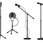 مجموعه وکتور میکروفون پایه دار