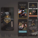 مجموعه وکتور استوری اینستاگرام مدل گردش