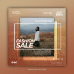 فایل لایه باز پست اینستاگرام مدل فاشیون