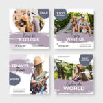 وکتور پست اینستاگرام مدل نقاشی