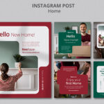 فایل لایه باز پست اینستاگرام مدل خانه