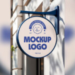 فایل لایه باز موکاپ لوگو راهنما