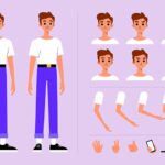 مجموعه وکتور شخصیت های انسانی در انیمیشن