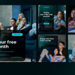 مجموعه فایل لایه باز پست اینستاگرام مدل تماشا