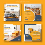 مجموعه فایل لایه باز پست اینستاگرام مدل زرین