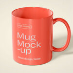 فایل لایه باز موکاپ ماگ قرمز