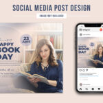 فایل لایه باز پست اینستاگرام مدل کتاب