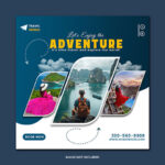 فایل لایه باز پست اینستاگرام مدل دریا