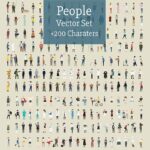 مجموعه وکتور شخصیت مرد و زن