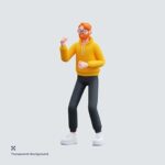 فایل لایه باز شخصیت مرد جوان در انیمیشن