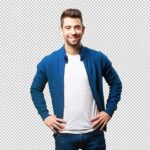 فایل لایه باز شخصیت مرد در یک قاب