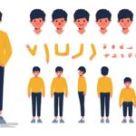 مجموعه وکتور شخصیت های برنامه کودک